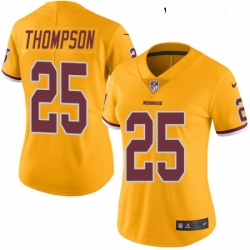 Womens Nike Washington Redskins 25 Chris Thompson Limited Gold Rush Vapor Untouchable NFL Jersey