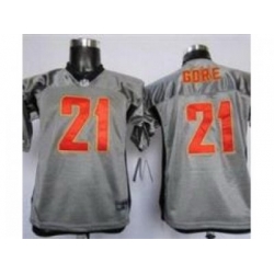 Nike Youth Washington Redskins #21 Frank Gore Grey Shadow Jerseys