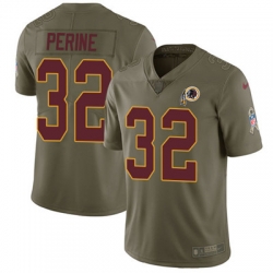 Youth Nike Redskins #32 Samaje Perine Olive Stitched NFL Limited 2017 Salute to Service Jersey