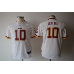 Youth Nike Washington Redskins #10 Robert Griffin III White Nike NFL Jerseys