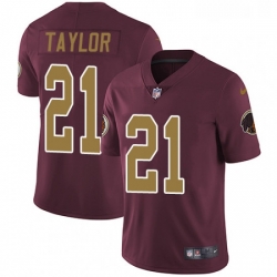 Youth Nike Washington Redskins 21 Sean Taylor Elite Burgundy RedGold Number Alternate 80TH Anniversary NFL Jersey