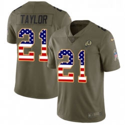 Youth Nike Washington Redskins 21 Sean Taylor Limited OliveUSA Flag 2017 Salute to Service NFL Jersey