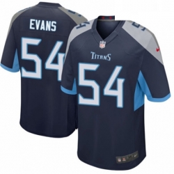 Mens Nike Tennessee Titans 54 Rashaan Evans Game Navy Blue Team Color NFL Jersey