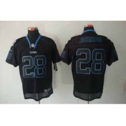 Nike Tennessee Titans 28 Chris Johnson Black Elite Lights Out NFL Jersey