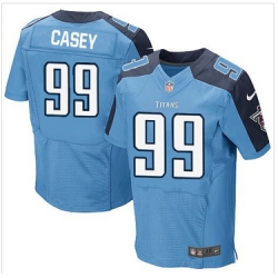 Nike Tennessee Titans #99 Jurrell Casey Light Blue Team Color Mens Stitched NFL Elite Jersey