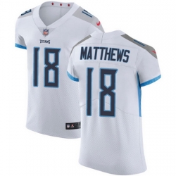 Nike Titans #18 Rishard Matthews White Mens Stitched NFL Vapor Untouchable Elite Jersey