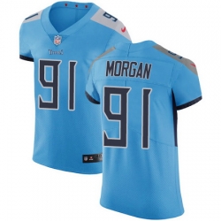 Nike Titans #91 Derrick Morgan Light Blue Team Color Mens Stitched NFL Vapor Untouchable Elite Jersey