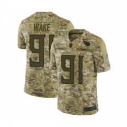 Youth Tennessee Titans 91 Cameron Wake Limited Camo 2018 Salute to Service Football Jersey