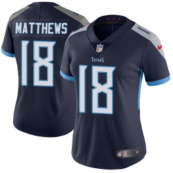 Nike Titans #18 Rishard Matthews Navy Blue Alternate Womens Stitched NFL Vapor Untouchable Limited Jersey