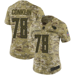 Nike Titans #78 Jack Conklin Camo Women Stitched NFL Limited 2018 Salute to Service Jersey