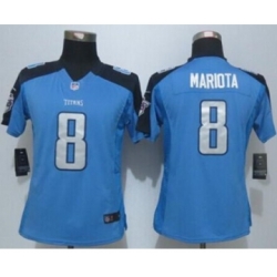 nike women nfl jerseys tennessee titans 8 mariota blue[nike limited][mariota]