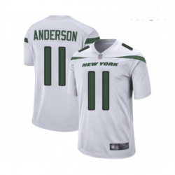 Mens New York Jets 11 Robby Anderson Game White Football Jersey