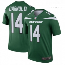 Mens New York Jets 14 Sam Darnold Nike Green Legend Player Jersey