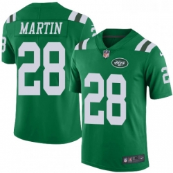 Mens Nike New York Jets 28 Curtis Martin Limited Green Rush Vapor Untouchable NFL Jersey