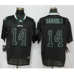 Nike Jets #14 Darnold USA Flag Fashion Black Elite Jerseys 2 