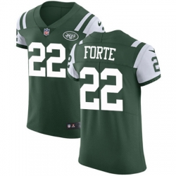 Nike Jets #22 Matt Forte Green Team Color Mens Stitched NFL Vapor Untouchable Elite Jersey