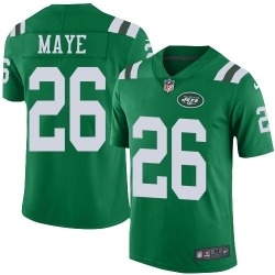 Nike Jets #26 Marcus Maye Green Mens Stitched NFL Limited Rush Jersey