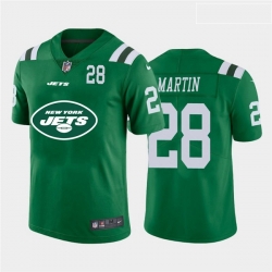 Nike Jets 28 Curtis Martin Green Team Big Logo Number Vapor Untouchable Limited Jersey