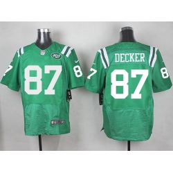 Nike Jets 87 Eric Decker Green Mens Stitched NFL Elite Rush Jersey