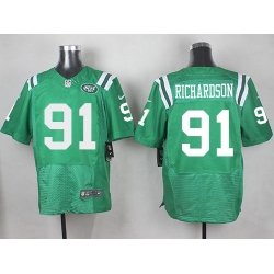 Nike Jets 91 Sheldon Richardson Green Mens Stitched NFL Elite Rush Jersey