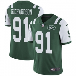 Nike Jets #91 Sheldon Richardson Green Team Color Mens Stitched NFL Vapor Untouchable Limited Jersey