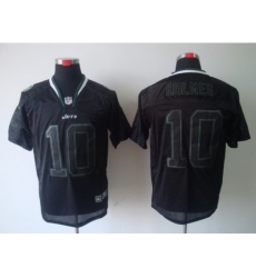 Nike New York Jets 10 Santonio Holmes Black Elite Lights Out NFL Jersey