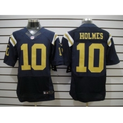 Nike New York Jets 10 Santonio Holmes Blue Elite NFL Jersey