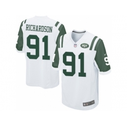 Nike New York Jets 91 Sheldon Richardson White Game NFL Jersey