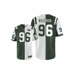 Nike New York Jets 96 Muhammad Wilkerson Green White Elite Split NFL Jersey