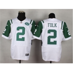 Nike new york jets 2 Nick Folk white Elite NFL Jersey