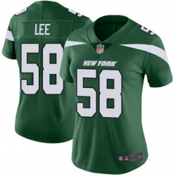 Jets 58 Darron Lee Green Team Color Womens Stitched Football Vapor Untouchable Limited Jersey