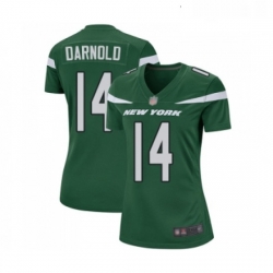 Womens New York Jets 14 Sam Darnold Game Green Team Color Football Jersey