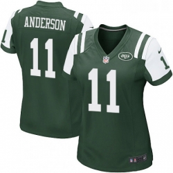 Womens Nike New York Jets 11 Robby Anderson Game Green Team Color NFL Jersey