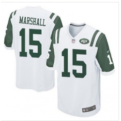 Youth New Jets #15 Brandon Marshall White Stitched NFL Elite Jersey