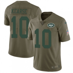 Youth Nike Jets #10 Jermaine Kearse Olive Stitched NFL Limited 2017 Salute to Service Jersey