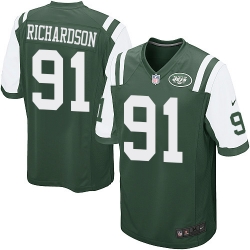 Youth Nike New York Jets #91 Sheldon Richardson Elite Green Team Color NFL Jersey