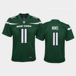 youth denzel mims new york jets green game jersey 