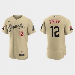 Arizona Diamondbacks 12 Steve Finley Men Nike 2021 City Connect Authentic MLB Jersey Gold