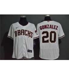 Diamondbacks 20 Luis Gonzalez White Nike 2020 Flexbase Jersey