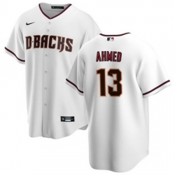 Men Arizona Diamondbacks 13 Nick Ahmed White Cool Base Stitched Baseball Jerseys