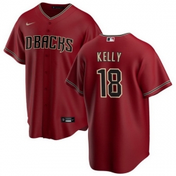 Men Arizona Diamondbacks 18 Carson Kelly Red Cool Base Stitched Baseball Jersey