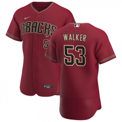 Men Arizona Diamondbacks 53 Christian Walker Men Nike Crimson Flex Base Alternate Team MLB Jersey