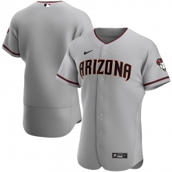 Men Arizona Diamondbacks Men Nike Gray Road 2020 Flex Base MLB Team Jersey