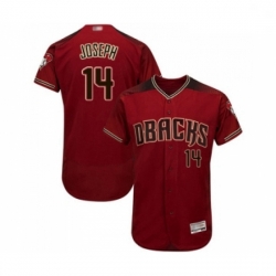 Mens Arizona Diamondbacks 14 Caleb Joseph Red Alternate Authentic Collection Flex Base Baseball Jersey