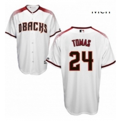 Mens Majestic Arizona Diamondbacks 24 Yasmany Tomas Authentic White Home Cool Base MLB Jersey