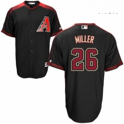 Mens Majestic Arizona Diamondbacks 26 Shelby Miller Replica Black Alternate Home Cool Base MLB Jersey