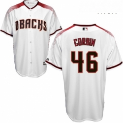 Mens Majestic Arizona Diamondbacks 46 Patrick Corbin Replica White Home Cool Base MLB Jersey