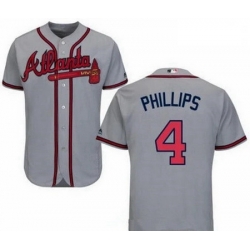 Youth Atlanta Braves #4 Brandon Phillips Gray Road Cool Base Jersey