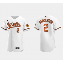 Men Baltimore Orioles 2 Gunnar Henderson White Flex Base Stitched Baseball Jersey