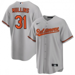 Men Baltimore Orioles 31 Cedric Mullins Grey Cool Base Stitched Jersey